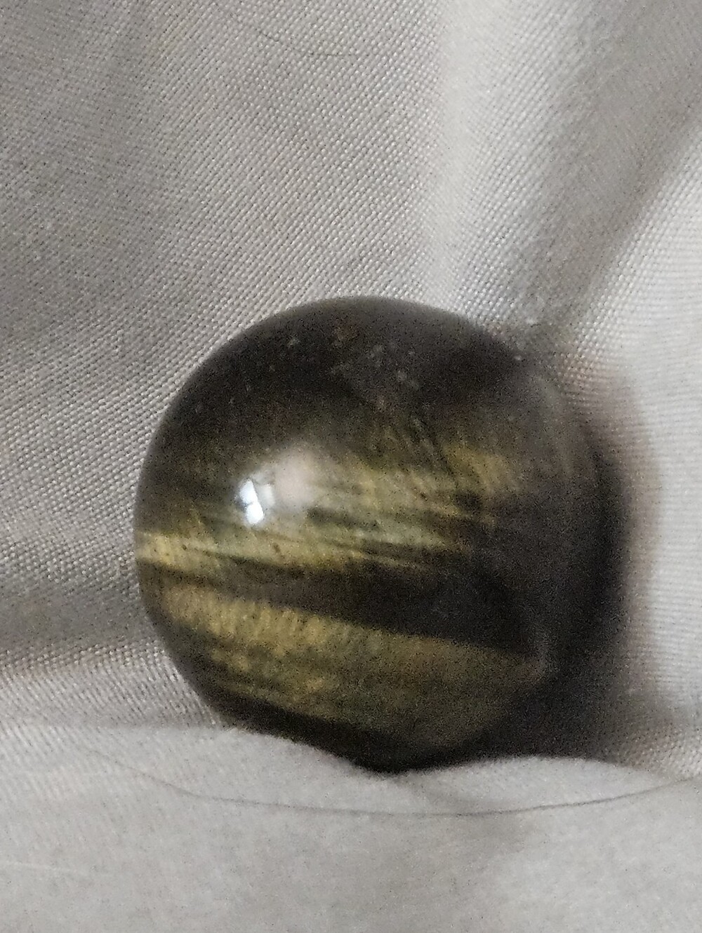 Polished Black-Gold Decorative Stone Sphere - Home Accents Marble